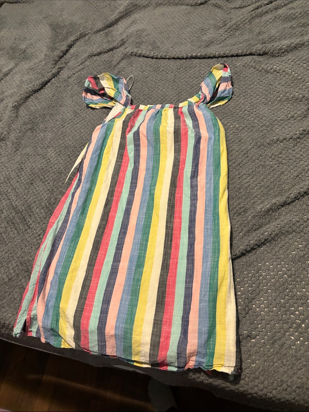 Womens size 8 J.CREW Multi-Color Striped Summer Dress Top